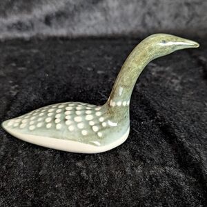 MCM Stu Thompson? Studio Pottery Loon Strawberry Hill Canada stamped on bottom